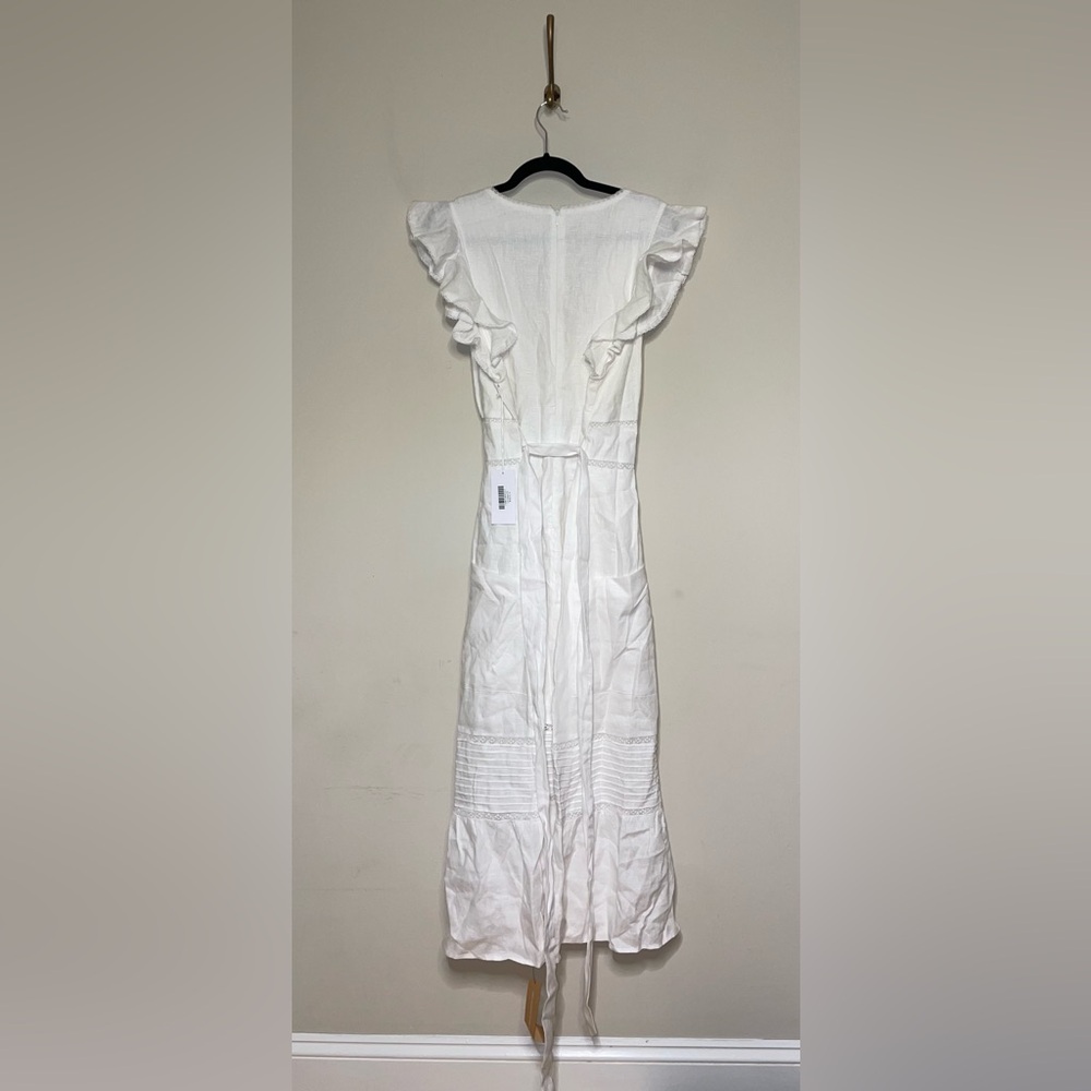 Reformation Lili Linen Midi Dress White - Picture 7 of 10